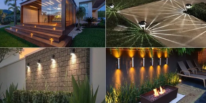چند نمونه نور پردازی محوطه سازی ویلای ها