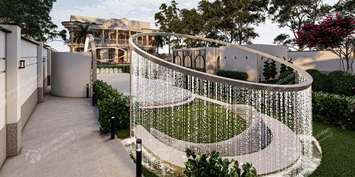 مجلل ترین آب نما در محوطه سازی