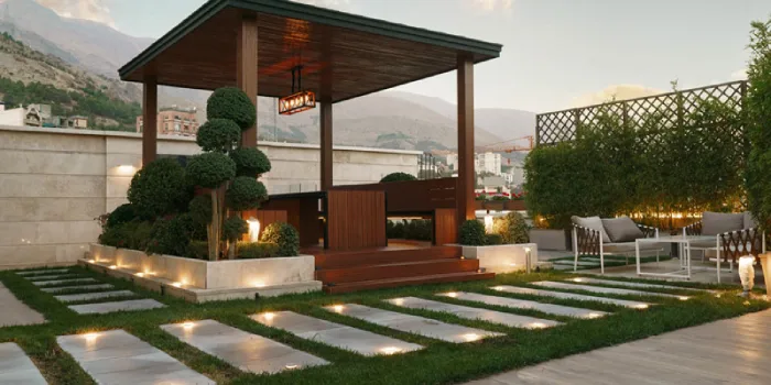 سازه آلاچیق در محوطه سازی