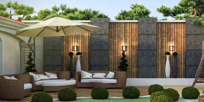 نشیمن گاه زیبا با نور پردازی عالی در محوطه سازی