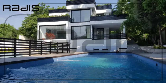 ویلای استخردار مجلل با نرده